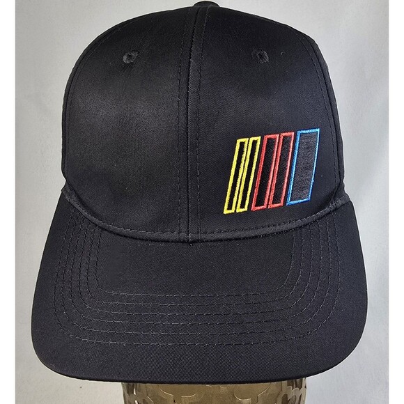 NASCAR Hat Cap Snap Back Black Perforated Vent Mens Racing Motorsport Snapback - Picture 1 of 8